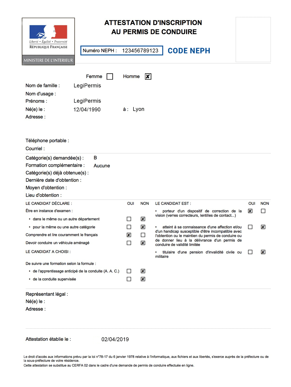 Dossier Permis De Conduire
